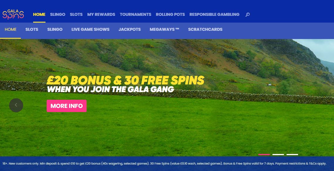 Gala Spins Online Casino First Deposit Offer